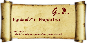 Gyebnár Magdolna névjegykártya